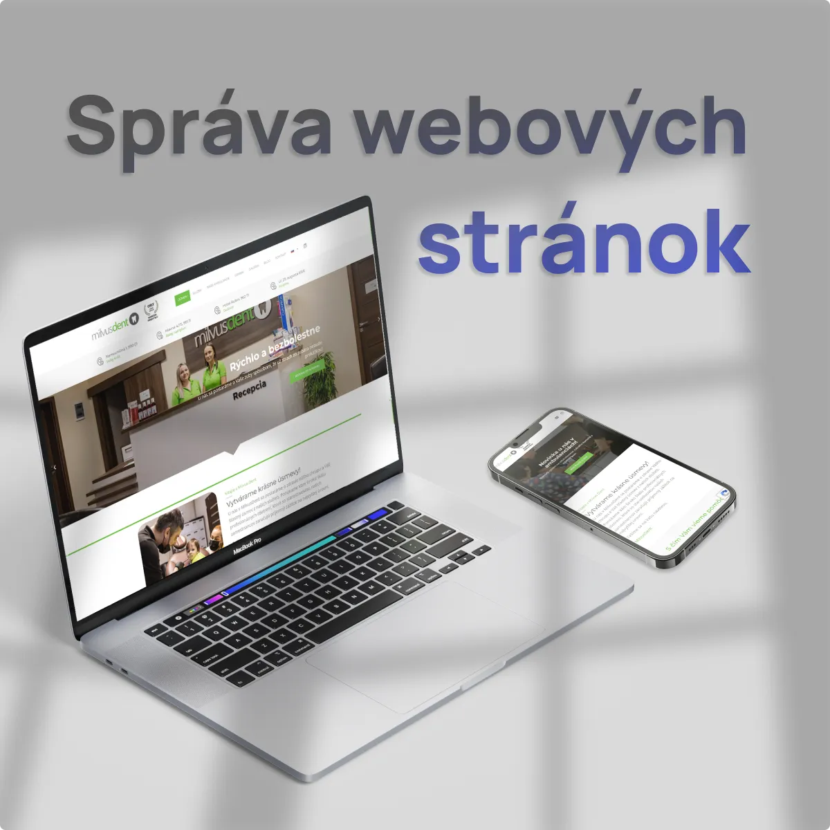 sprava web mobil